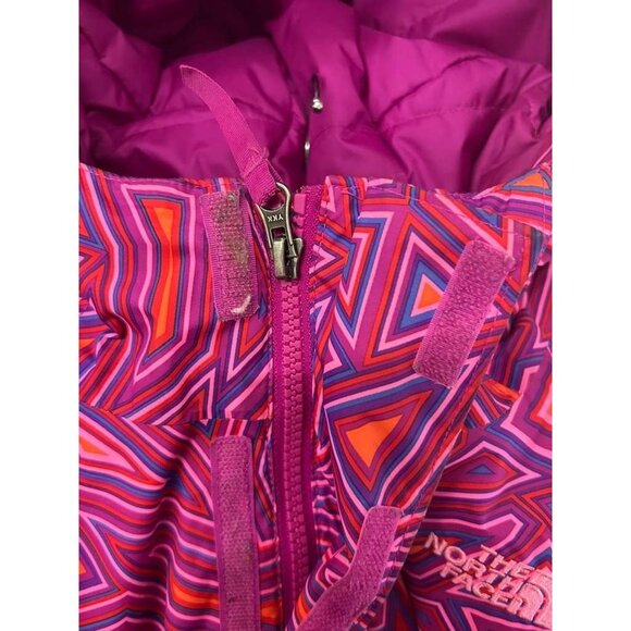 The North Face Girls Large (14/16) Geometric Pattern Hyvent Jacket Pink - Picture 8 of 16